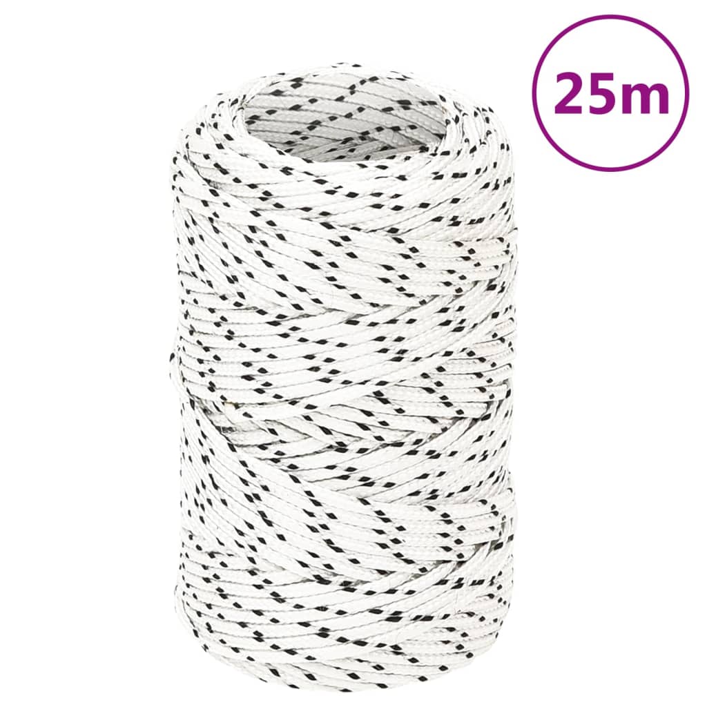 Corda Intrecciata per Barca Bianca 2mm x 25m Poliestere - homemem39