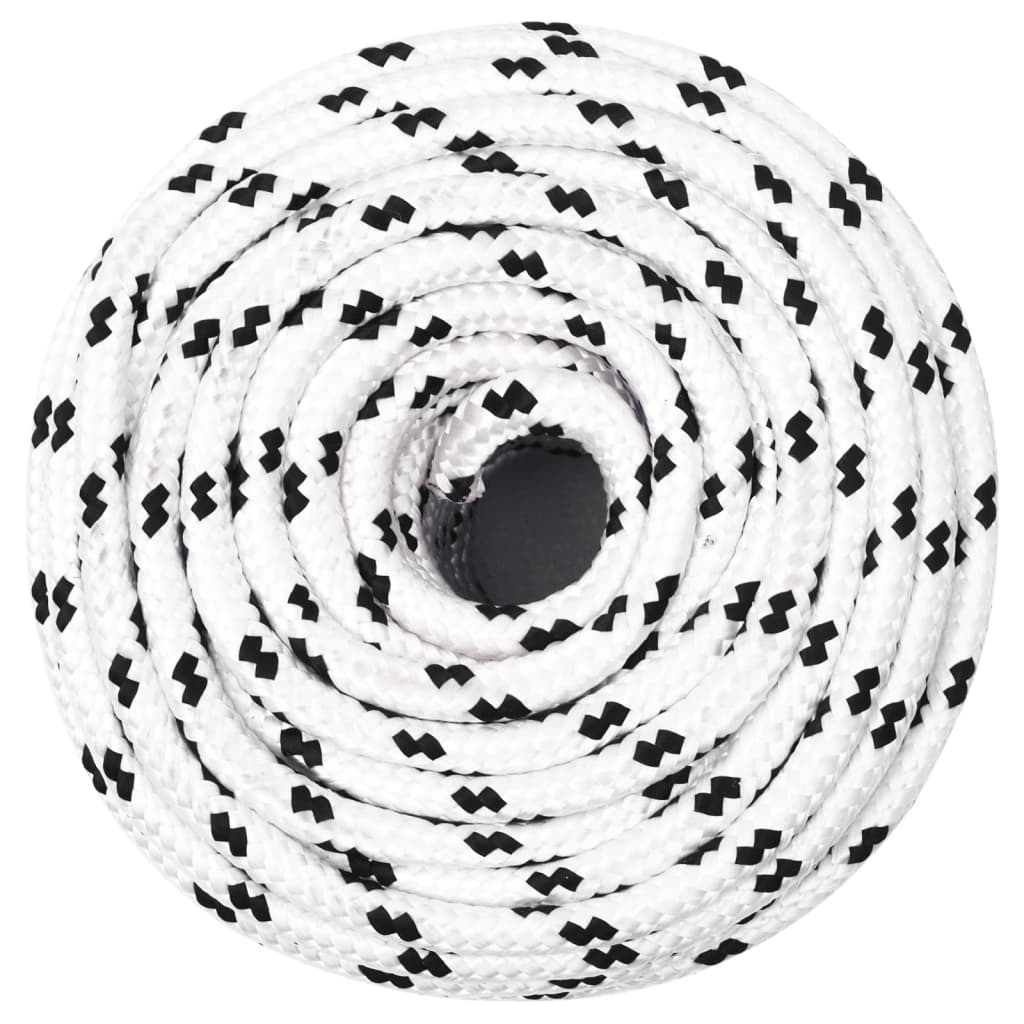 Corda Intrecciata per Barca Bianca 8 mm x 25 m Poliestere | homemem39