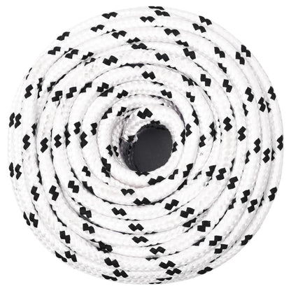 Corda Intrecciata per Barca Bianca 8 mm x 25 m Poliestere | homemem39