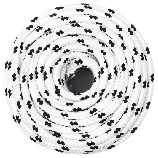 Corda Intrecciata per Barca Bianca 8 mm x 25 m Poliestere | homemem39