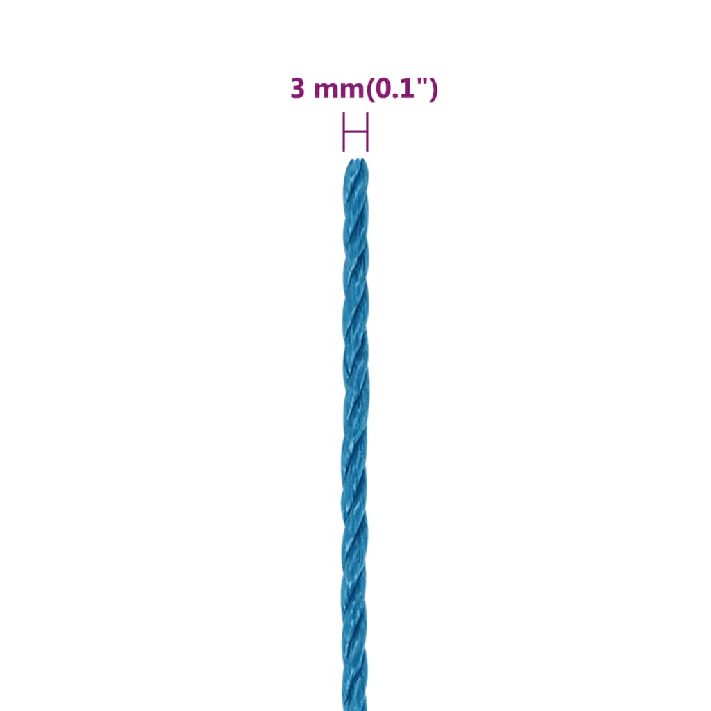Corda da Lavoro Blu 3 mm 25 m in Polipropilene - homemem39