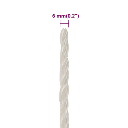 Corda da Lavoro Bianca 6 mm 25 m in Polipropilene | homemem39