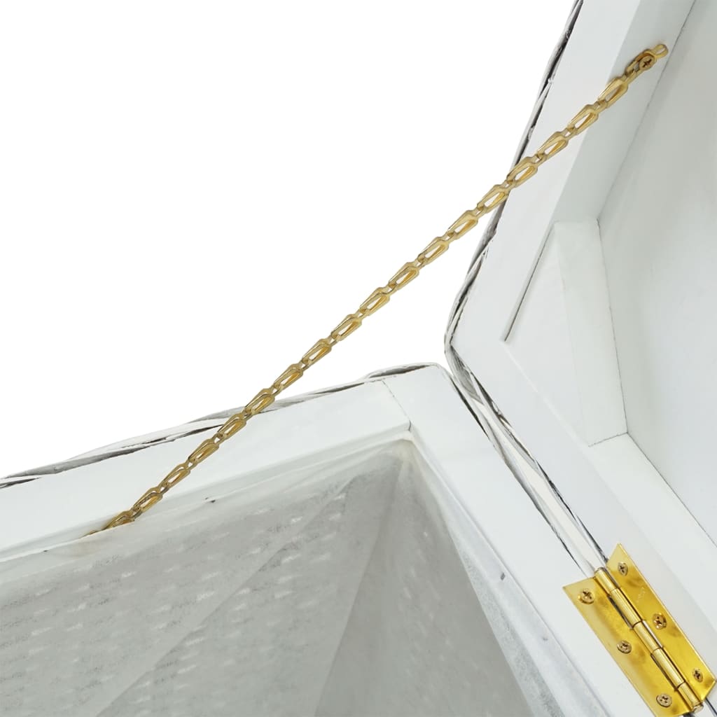 Portaoggetti Bianco 110cm Rattan Kubu Naturale e Massello Mogano | homemem39