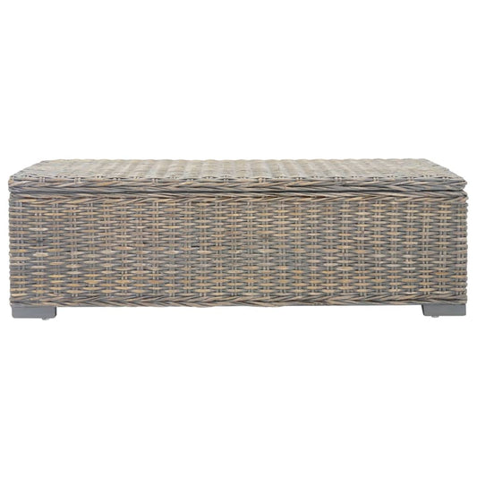 Portaoggetti Grigio 110cm Rattan Kubu Naturale e Massello Mogano