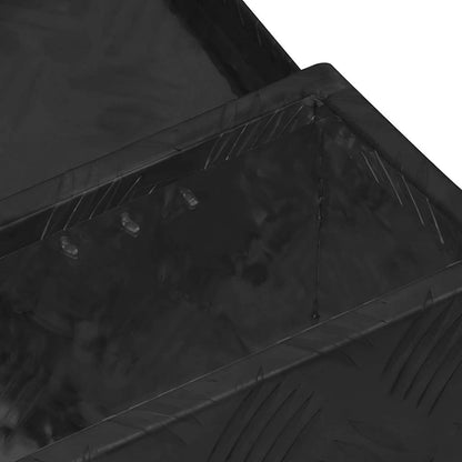 Contenitore Portaoggetti Nero 50x15x20,5 cm in Alluminio | homemem39