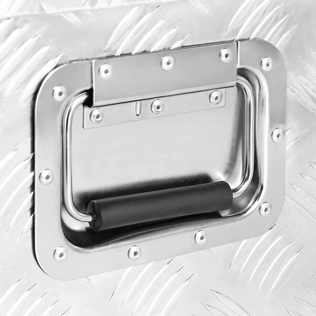 Contenitore Portaoggetti Argento 60x23,5x23 cm in Alluminio | homemem39