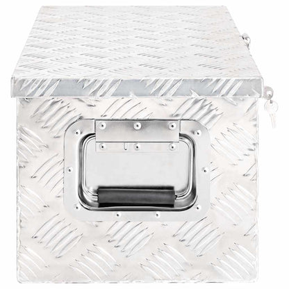 Contenitore Portaoggetti Argento 70x31x27 cm in Alluminio | homemem39