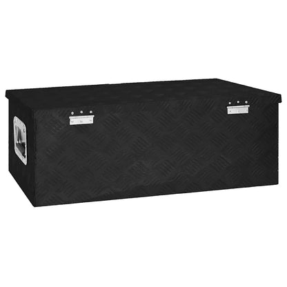 Contenitore Portaoggetti Nero 80x39x30 cm in Alluminio | homemem39