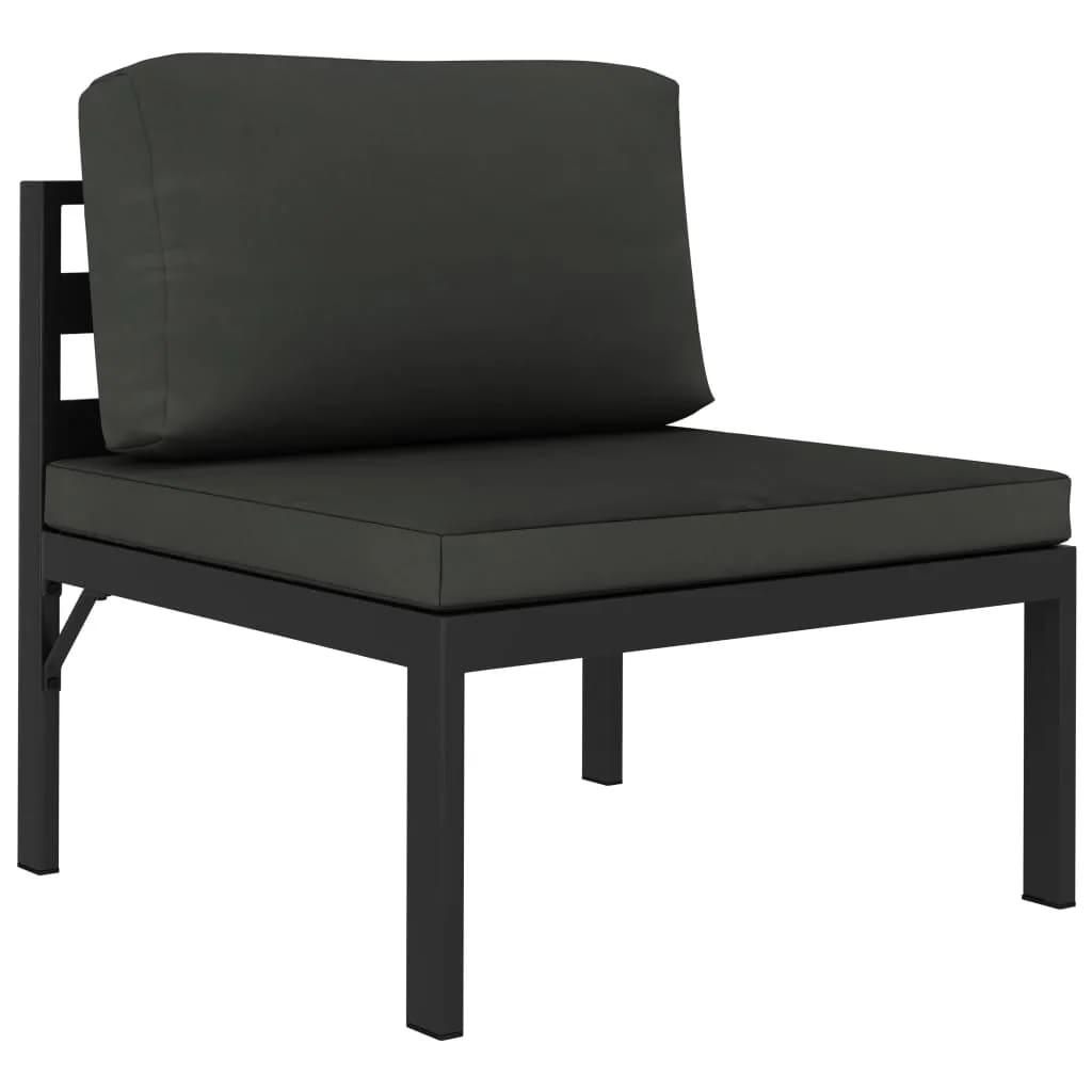 Set Divani da Giardino 6 pz con Cuscini in Alluminio Antracite | homemem39