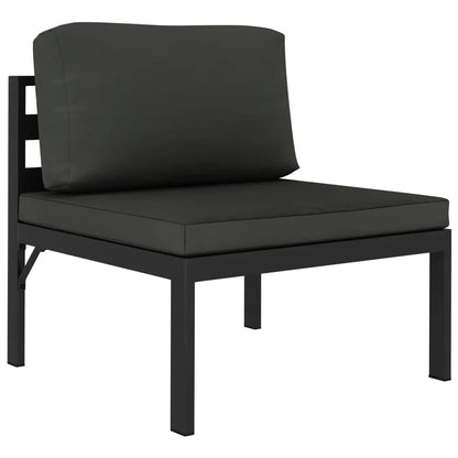 Set Divani da Giardino 6 pz con Cuscini in Alluminio Antracite | homemem39