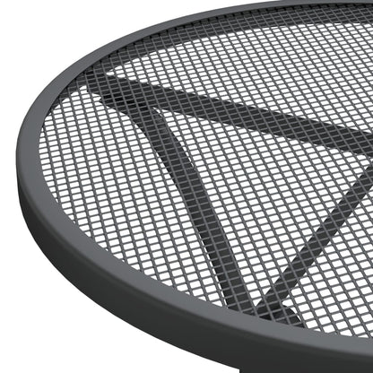 Set da Pranzo per Giardino 3pz Rete Metallica Espansa Antracite | homemem39