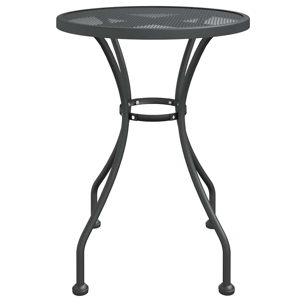Set da Pranzo per Giardino 5pz Rete Metallica Espansa Antracite | homemem39