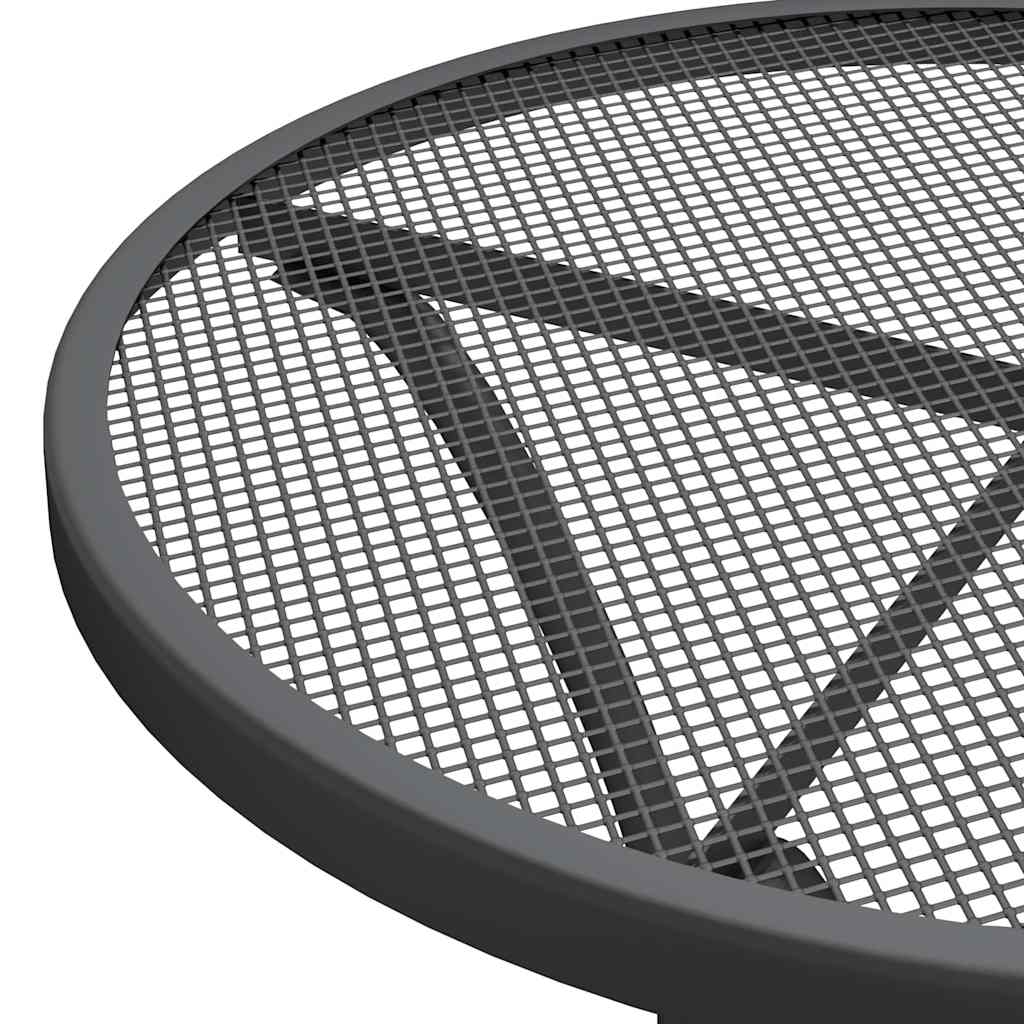 Set da Pranzo per Giardino 5pz Rete Metallica Espansa Antracite | homemem39