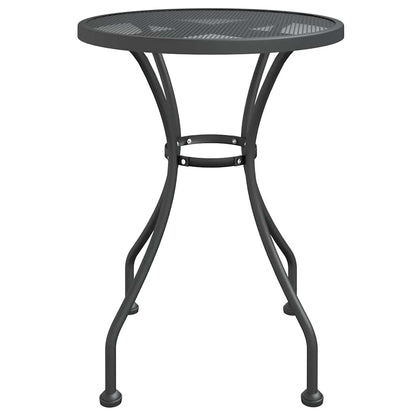 Set da Pranzo per Giardino 3pz Rete Metallica Espansa Antracite | homemem39