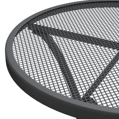 Set da Pranzo per Giardino 3pz Rete Metallica Espansa Antracite | homemem39