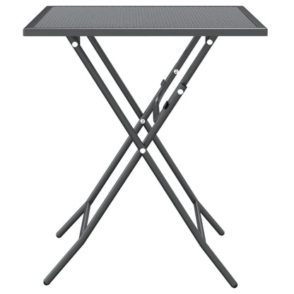 Set da Pranzo per Giardino 5pz Rete Metallica Espansa Antracite | homemem39