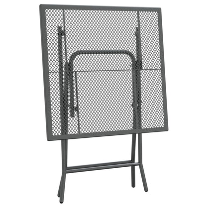 Set da Pranzo per Giardino 5pz Rete Metallica Espansa Antracite | homemem39