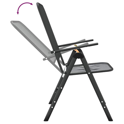 Set da Pranzo per Giardino 3pz Rete Metallica Espansa Antracite | homemem39