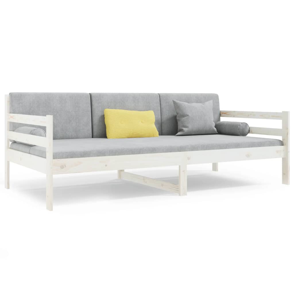 Dormeuse senza Materasso Bianca 90x190 cm Legno Massello Pino | homemem39