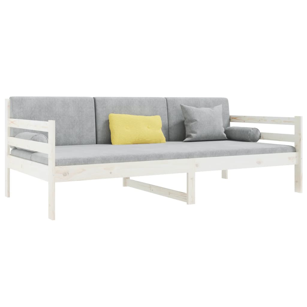 Dormeuse senza Materasso Bianca 90x190 cm Legno Massello Pino | homemem39