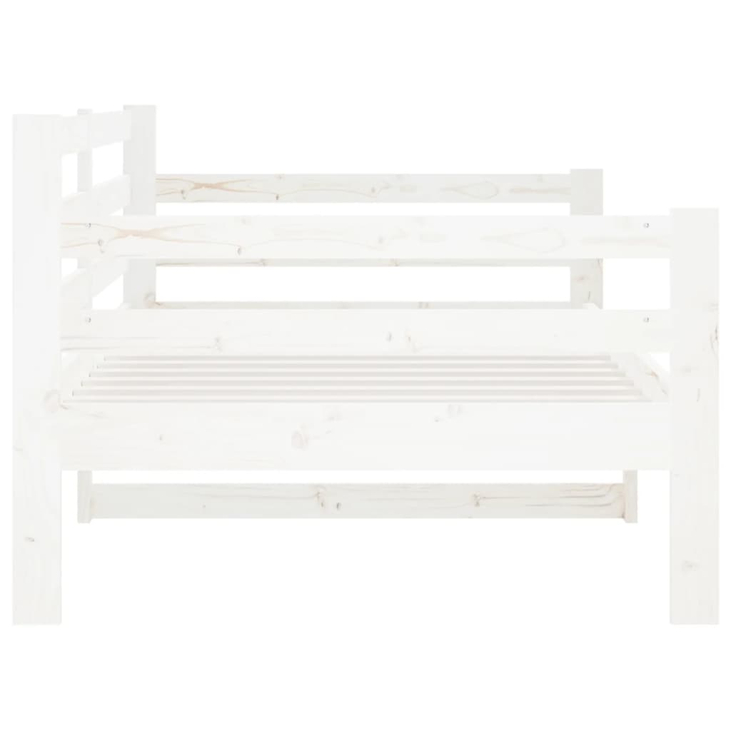 Dormeuse senza Materasso Bianca 90x190 cm Legno Massello Pino | homemem39