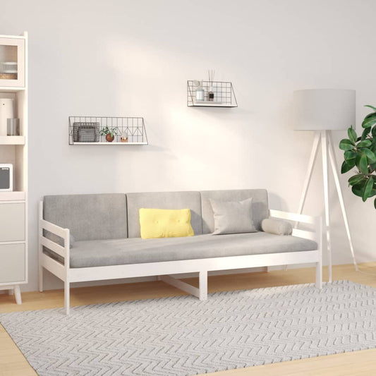Dormeuse senza Materasso Bianca 90x190 cm Legno Massello Pino | homemem39