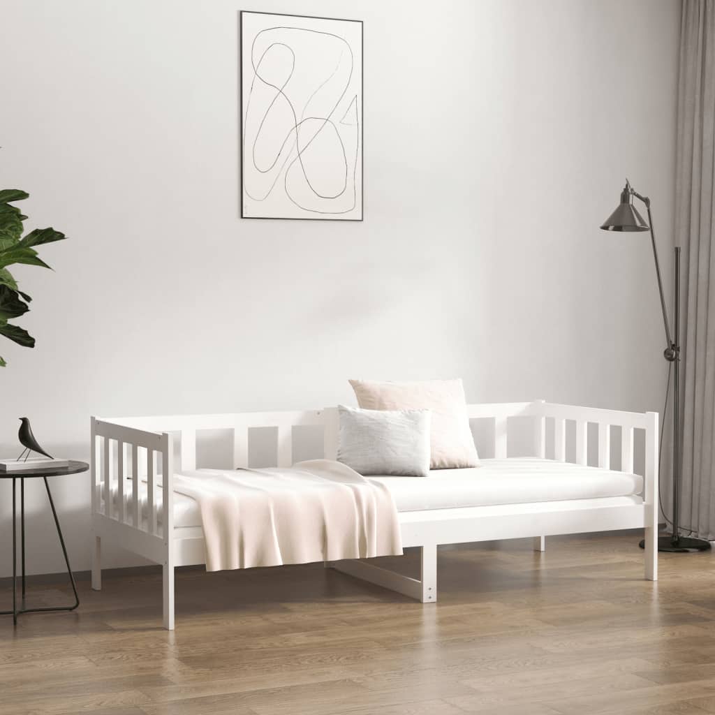 Dormeuse senza Materasso Bianca 90x190 cm Legno Massello Pino | homemem39