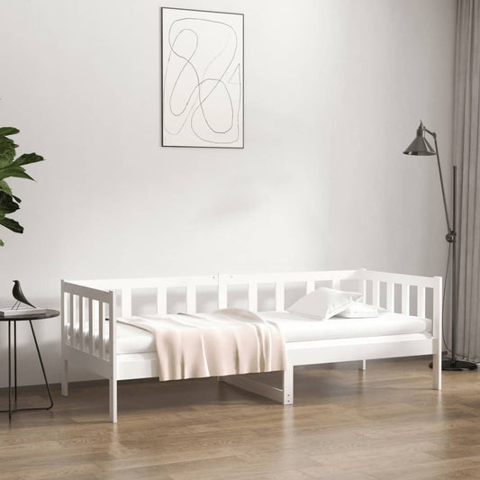 Dormeuse senza Materasso Bianca 90x190 cm Legno Massello Pino | homemem39