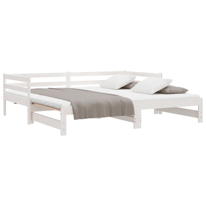 Lettino Estraibile Senza Materasso Bianco 90x190 cm | homemem39