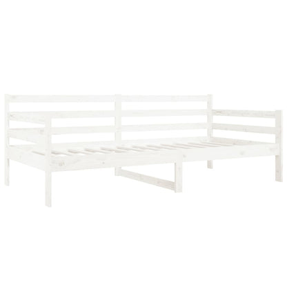Dormeuse senza Materasso Bianca 80x200 cm Legno Massello Pino