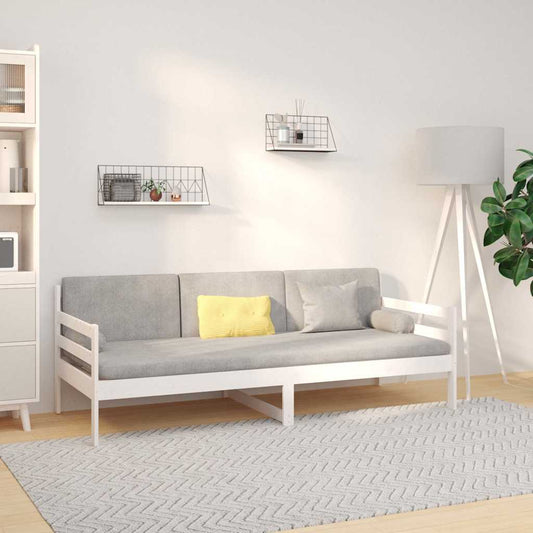 Dormeuse senza Materasso Bianca 80x200 cm Legno Massello Pino