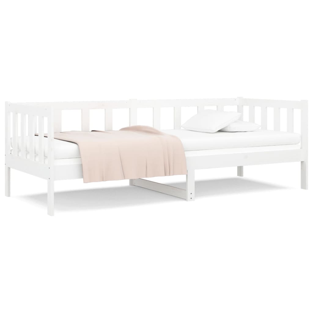 Dormeuse senza Materasso Bianca 80x200 cm Legno Massello Pino | homemem39