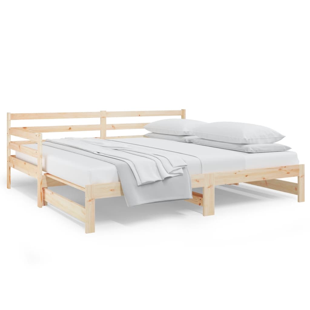 Dormeuse Estraibile 2x(80x200) cm in Legno Massello di Pino