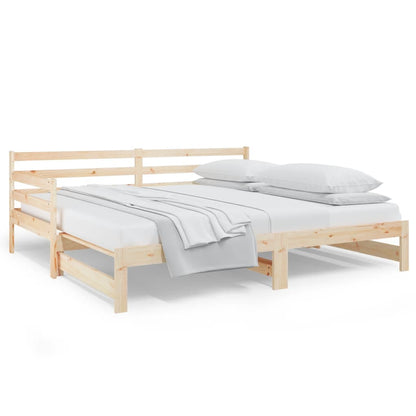 Dormeuse Estraibile 2x(80x200) cm in Legno Massello di Pino