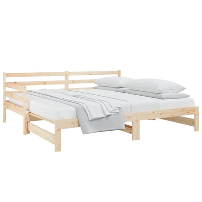 Dormeuse Estraibile 2x(80x200) cm in Legno Massello di Pino