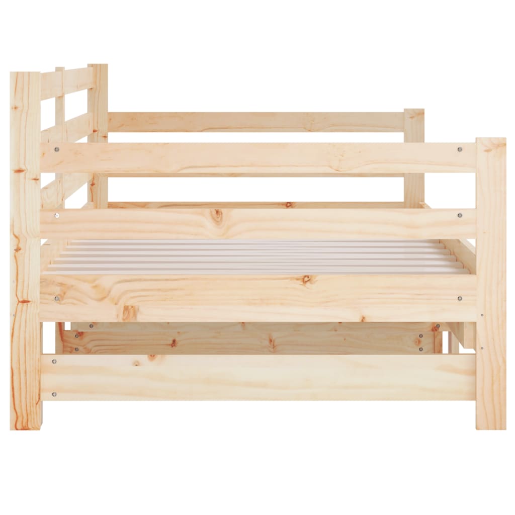 Dormeuse Estraibile 2x(80x200) cm in Legno Massello di Pino | homemem39