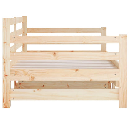 Dormeuse Estraibile 2x(80x200) cm in Legno Massello di Pino | homemem39