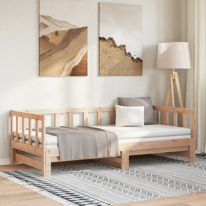 Dormeuse Estraibile 2x(80x200) cm in Legno Massello di Pino | homemem39