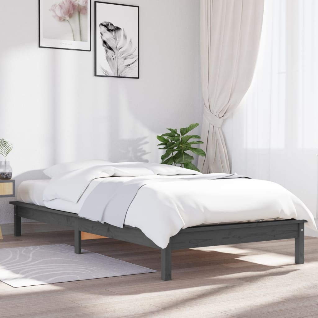 Giroletto Grigio 100x200 cm in Legno Massello di Pino | homemem39
