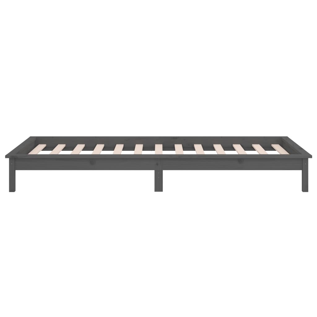 Giroletto con LED Grigio 100x200 cm in Legno Massello | homemem39