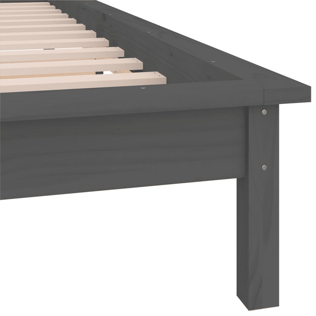 Giroletto con LED Grigio 100x200 cm in Legno Massello | homemem39