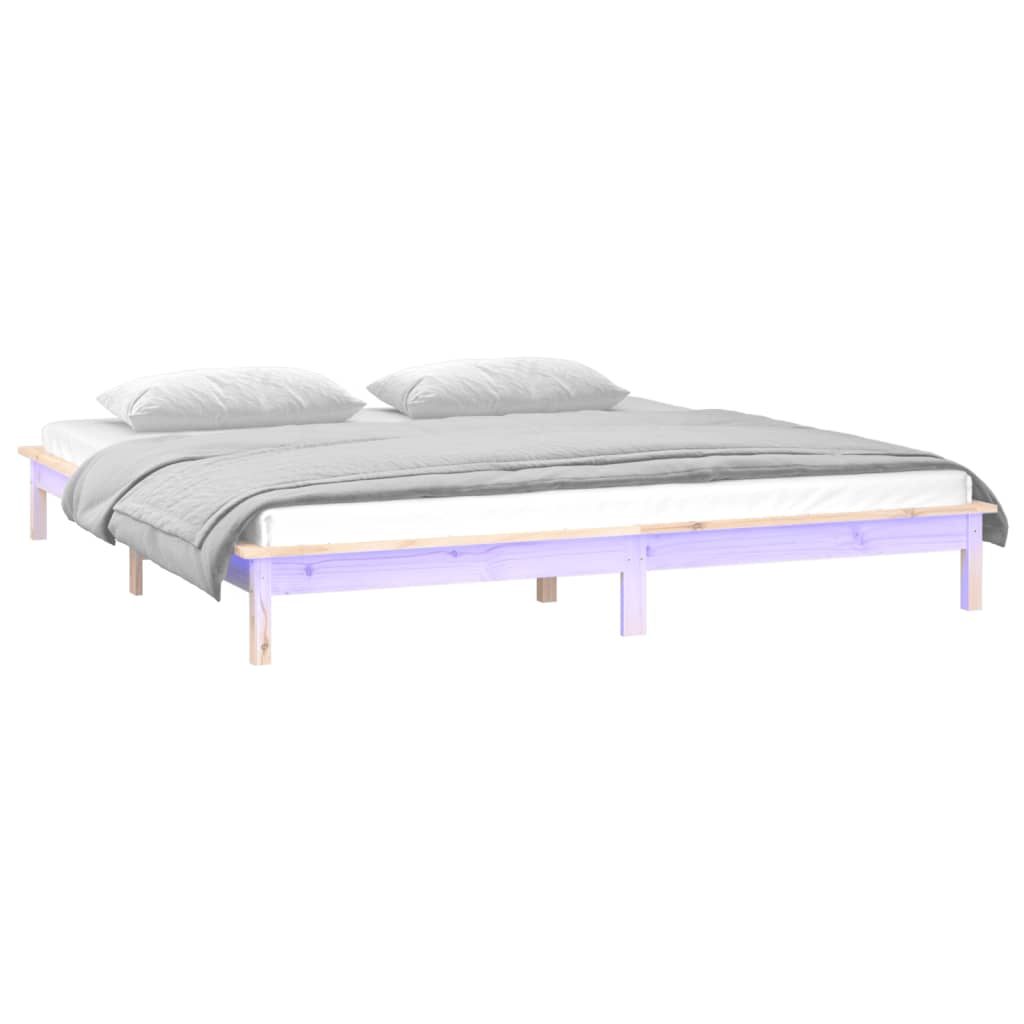 Giroletto con LED 160x200 cm in Legno Massello | homemem39