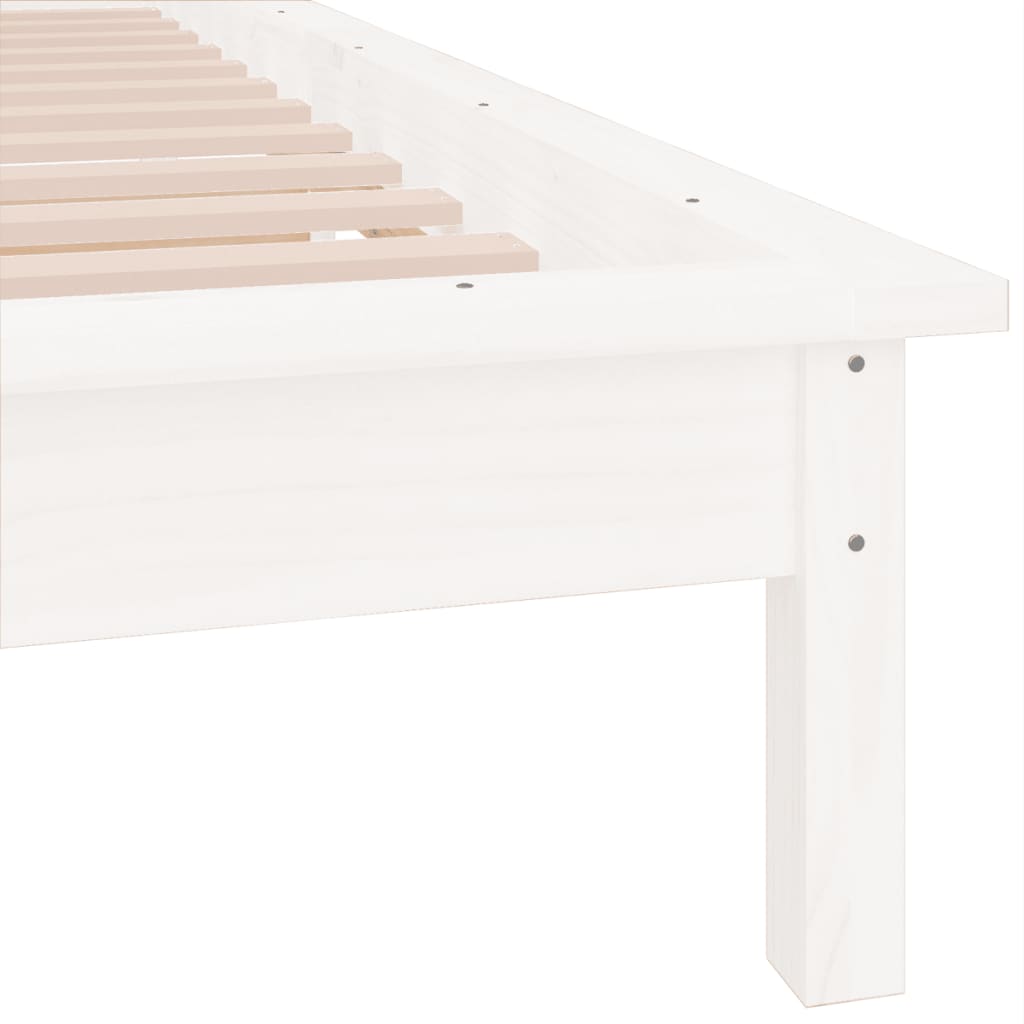 Giroletto LED Bianco 75x190 cm Small Single Legno Massello - homemem39