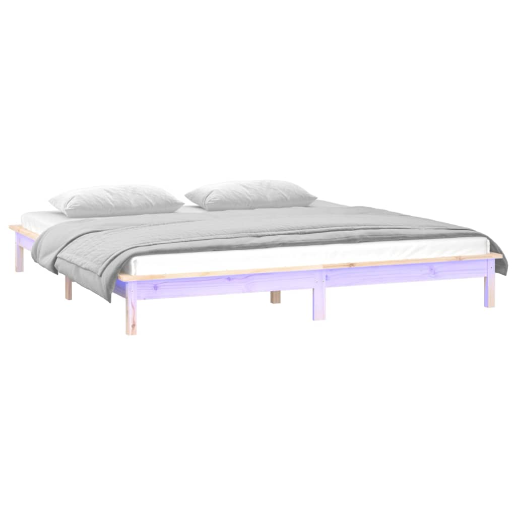 Giroletto con LED 140x190 cm in Legno Massello | homemem39