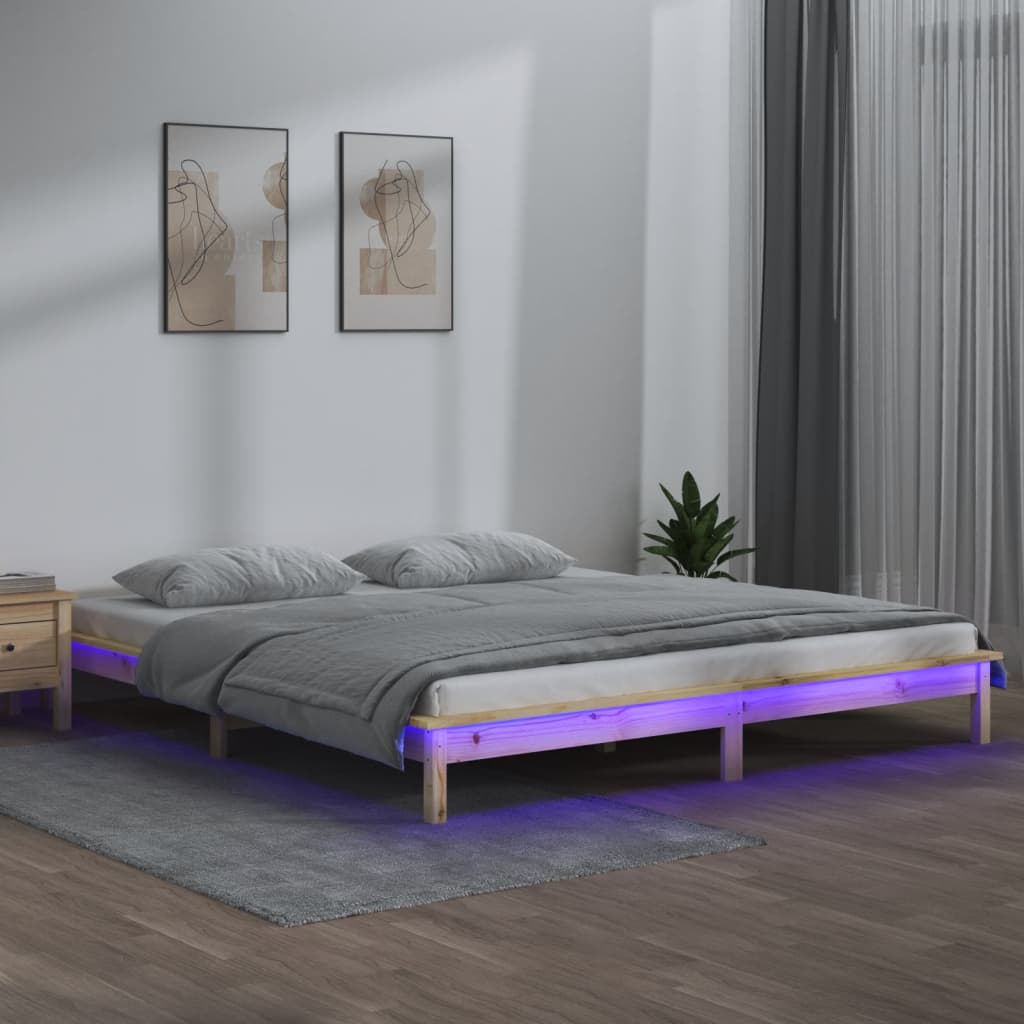 Giroletto con LED 140x190 cm in Legno Massello | homemem39