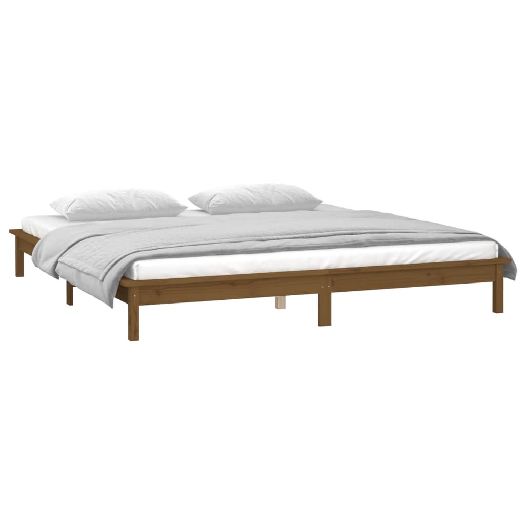 Giroletto con LED senza Materasso Ambra 140x190 Legno Massello | homemem39