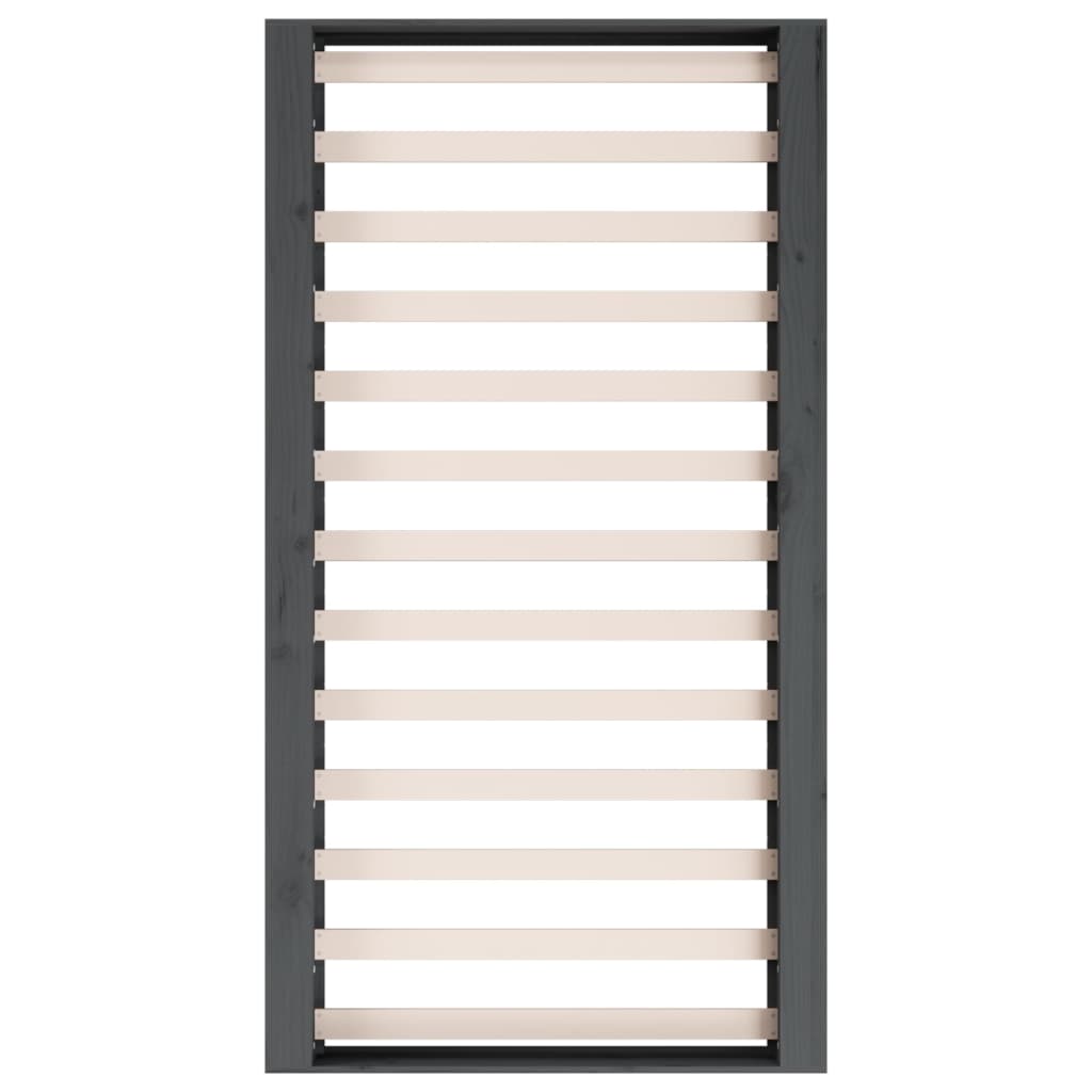 Giroletto Grigio 75x190 cm Small Single in Legno Massello - homemem39