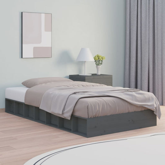 Giroletto Grigio 135x190 cm Double in legno Massello | homemem39