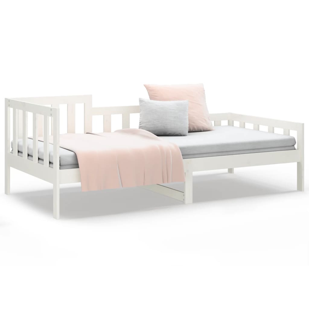 Dormeuse senza Materasso Bianca 80x200 cm Legno Massello Pino | homemem39
