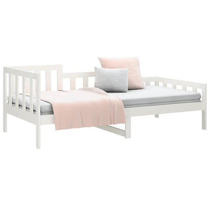 Dormeuse senza Materasso Bianca 90x200 cm Legno Massello Pino